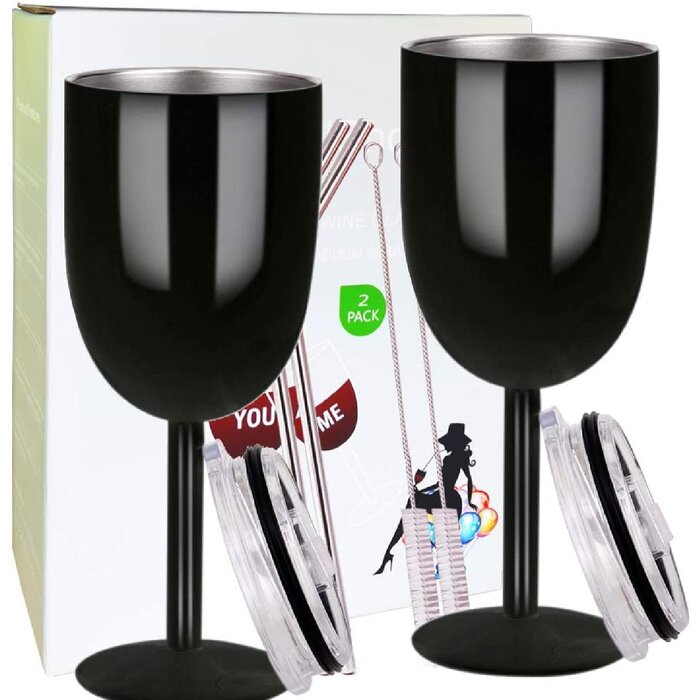 Mingshanancient Stainless Steel Wine Glasses Double Walled Vacuum